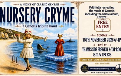Nursery Cryme back again at The Thames Side Brewery on 15 November 2026